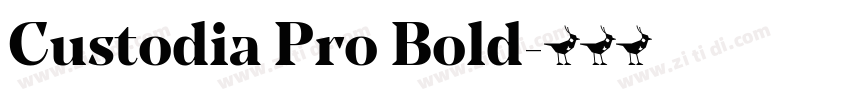 Custodia Pro Bold字体转换